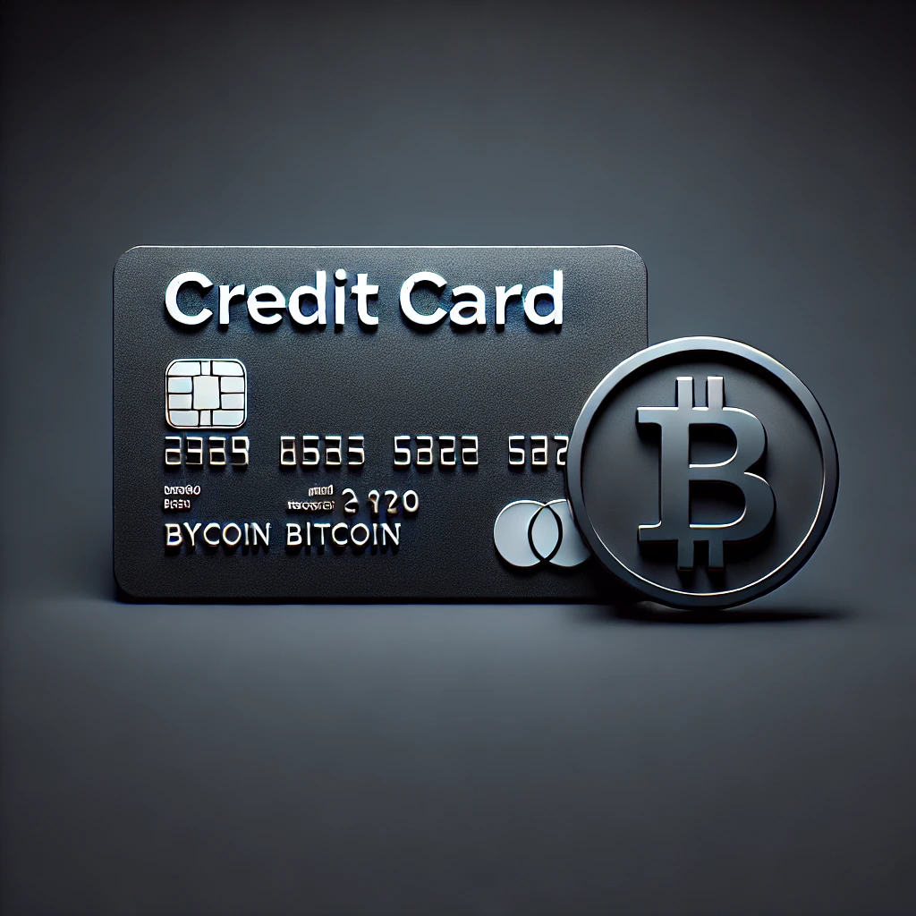 Credit card and bitcoin logo